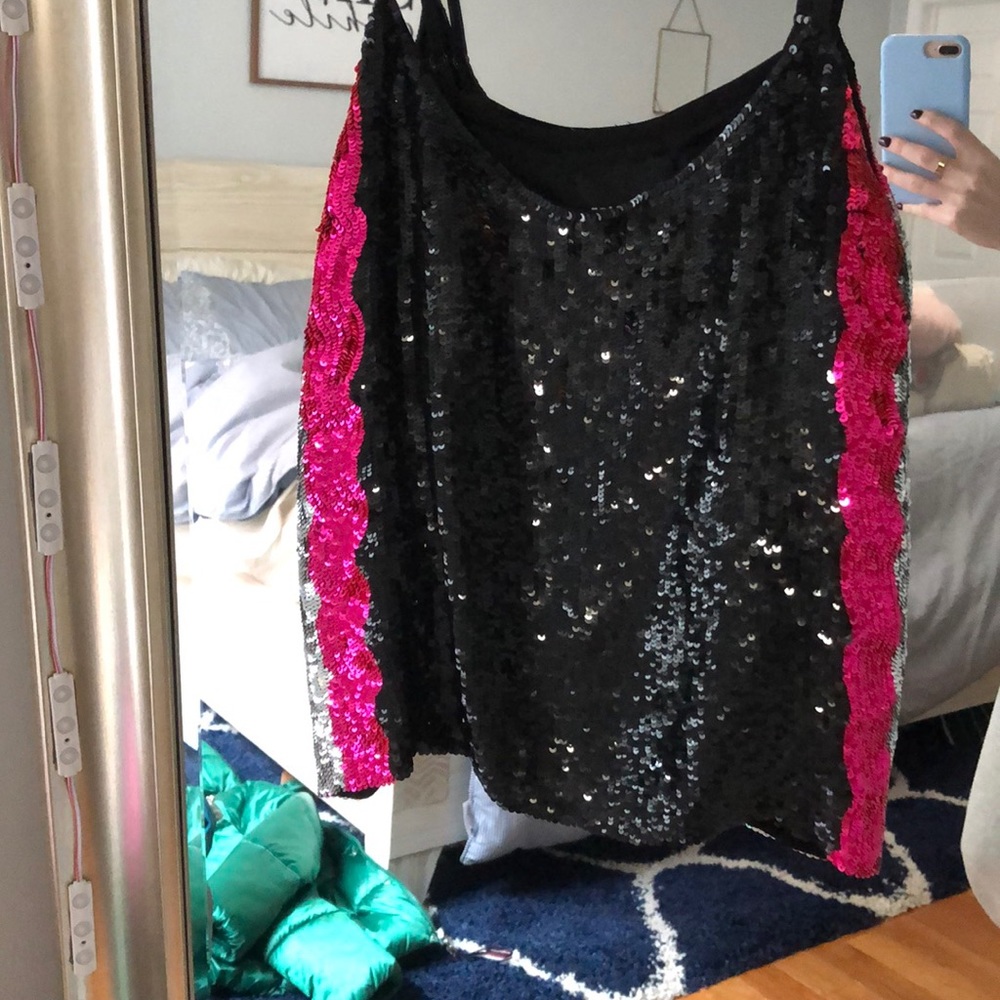 Retrofete sequin tank top - s